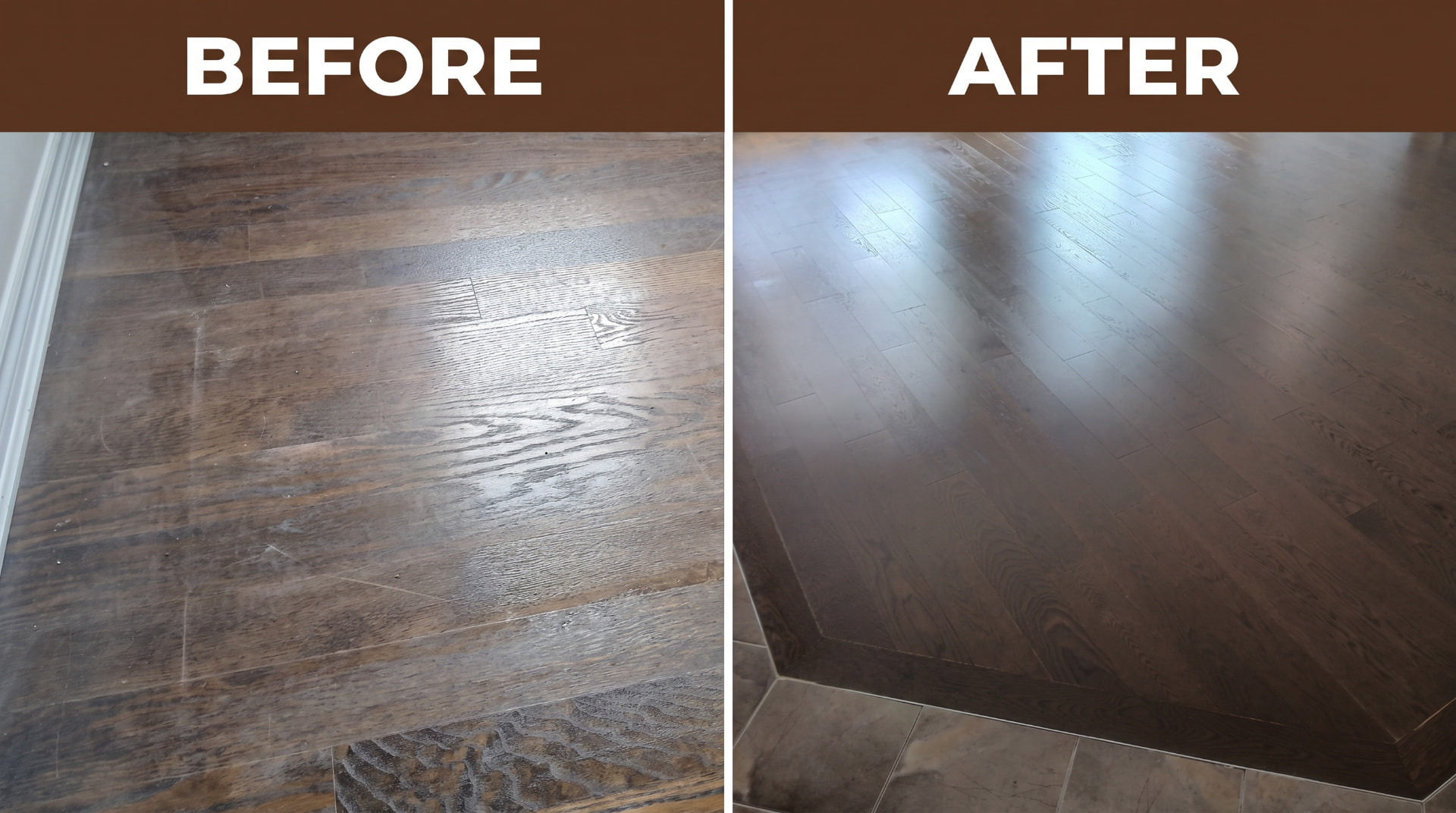 Hardwood floor before and after #14 — BEFORE & AFTER Hardwood Floor Cleaning