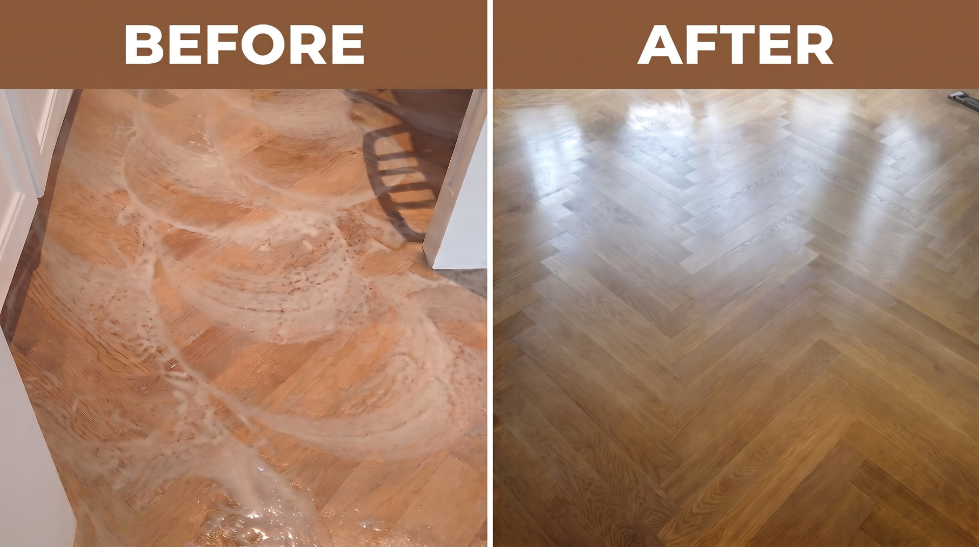 Hardwood floor before and after #10 — BEFORE & AFTER Hardwood Floor Cleaning